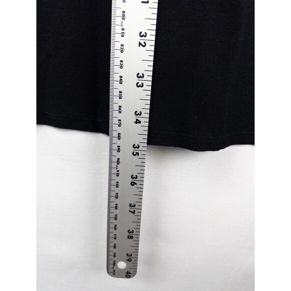 Eileen Fisher Blouse Womens L Black Minimalist Rayon Blend Solid Oversized - Picture 8 of 10